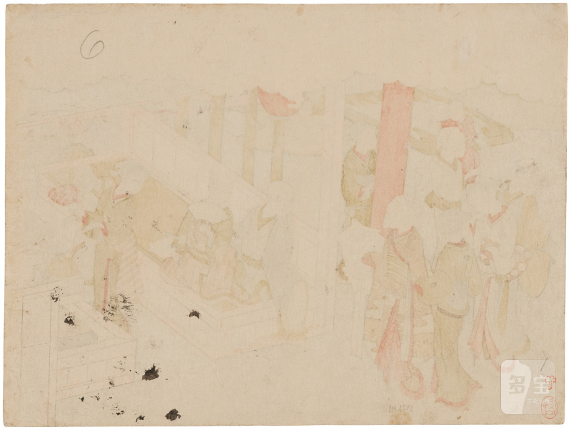 Suzuki Harunobu (1725-1770) | The complete set of Marriage in Brocade Prints, the Carriage of the Virtuous Woman (Konrei nishiki misao-guruma), also known as the Marriage series | Edo period, 18th century - 图3